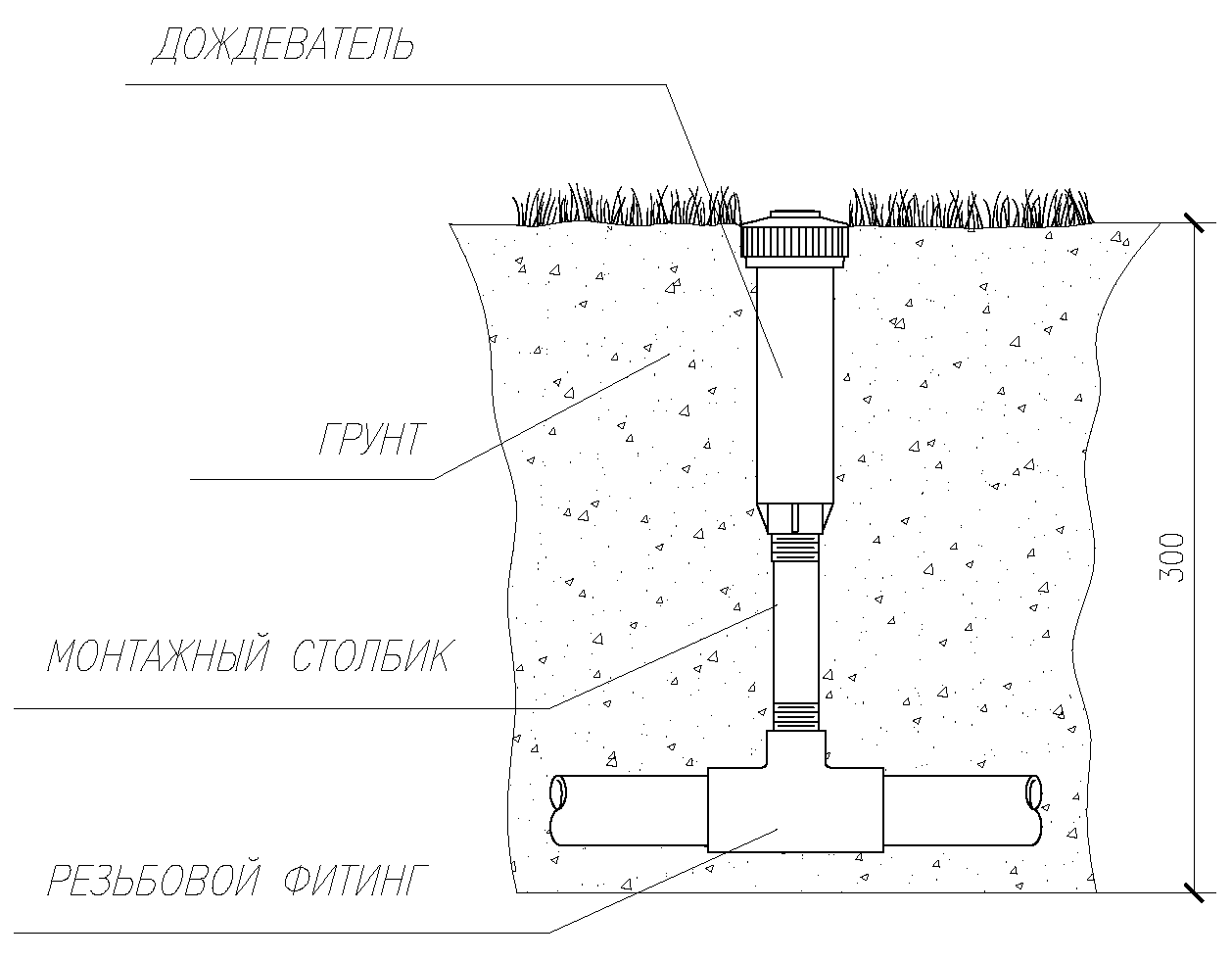 Схема подключения дождевателей